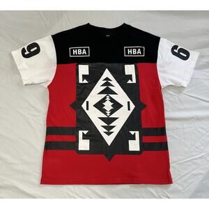 Hood By Air HBA 69 Graphic T-Shirt Red Black Geometric Streetwear Women Size XL